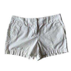 LOFT White Chino Shorts Lightweight Cotton dressy shorts 4 in inseam size 6